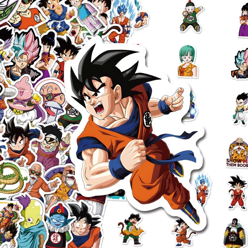 Ornament Ball Set - 60 adet Anime Dragon Ball çıkartmalar