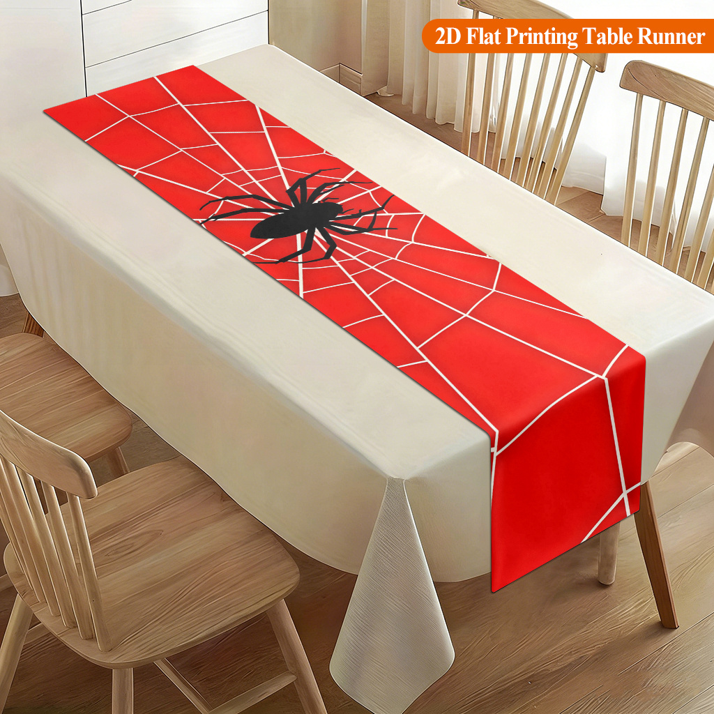 Christmas Table Runner - 1 adet Örümcek Ağı Kırmızı Örümcek