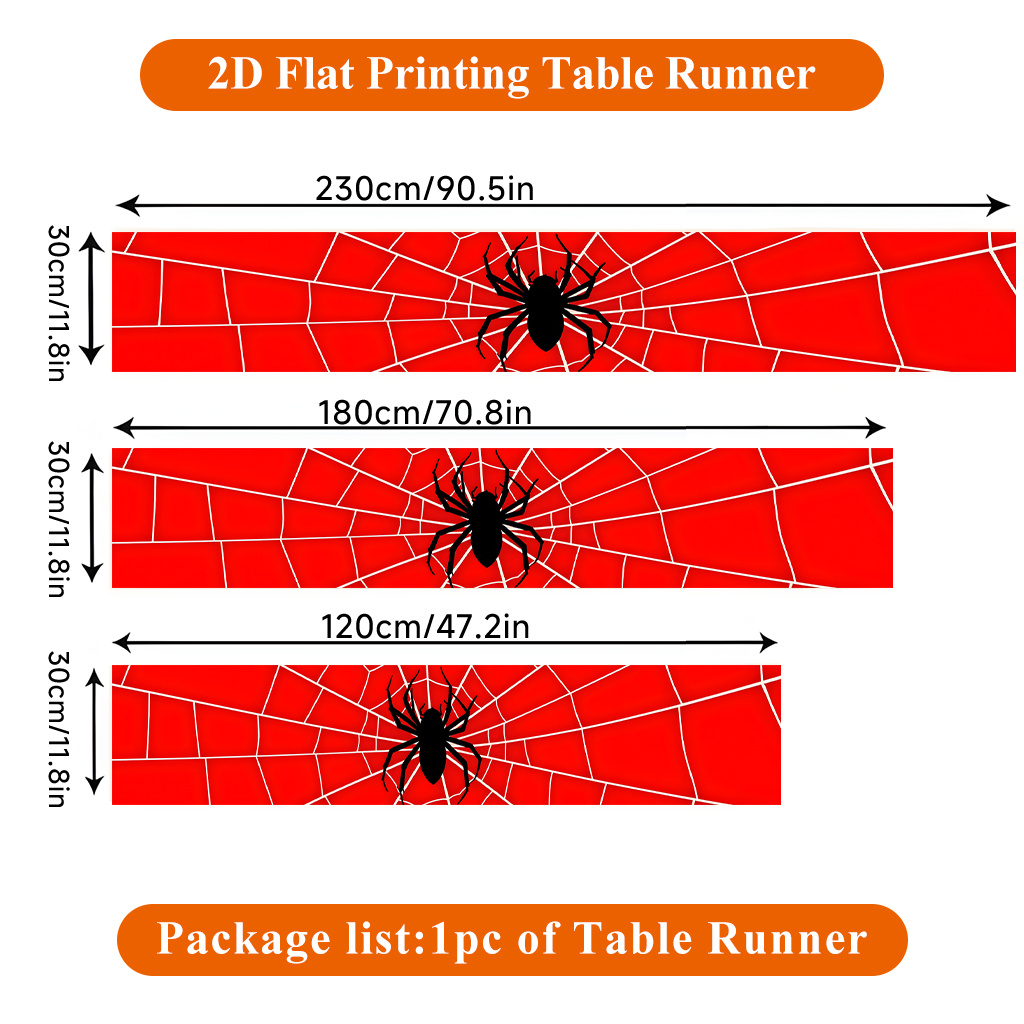 1 adet Örümcek Ağı Kırmızı Örü - Christmas Table Runner incelemesi ve fiyatı